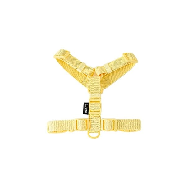 Posteiro ajustável para cães Estrutura de cinta em forma de H Circunferência do pescoço 38-58 cm e circunferência do corpo 36-50 cm Para raças médias e grandes amarelo