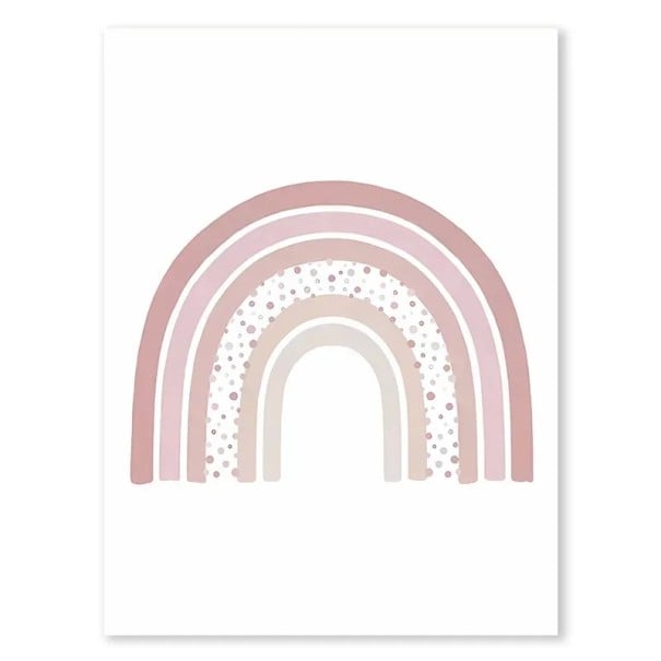 Poster pe perete 21 x 30 cm Dușa rozie Pictură pe pânză fără ramă Decorațiune de perete pentru camera fetiței și a copilului motiv delicat 1