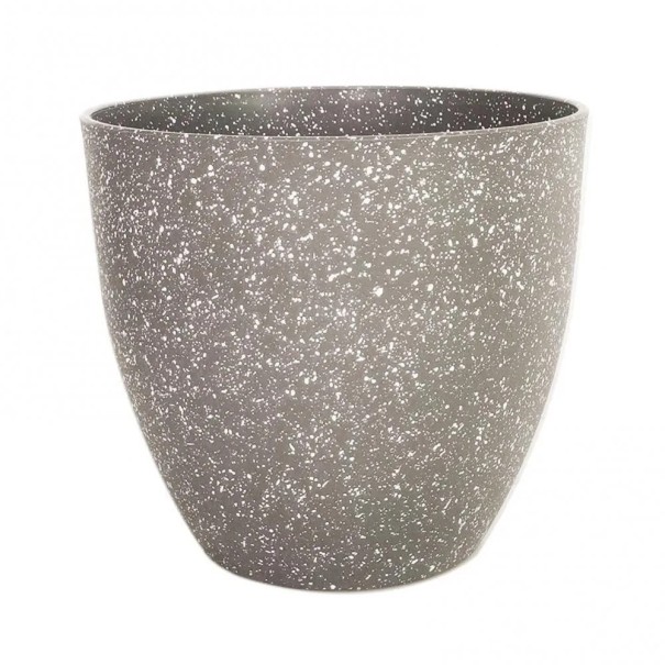 Pot de bonsaï grande capacité 18 x 11 x 16,3 cm Pot en plastique imitation pierre mate Pot décoratif pour intérieur et extérieur marron