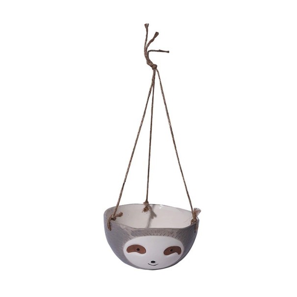 Pot de fleurs suspendu décoratif C947 gris