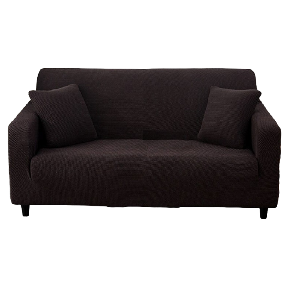 Poťah na sedačku tmavo hnedá 4-miestna sedačka (215 - 300 cm)
