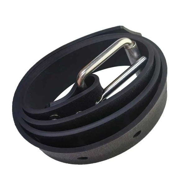 Potápačský záťažový pás 1,3 m Silikónový pás šírka 45 mm hrúbka 4 mm Nerezová pracka pre pás 80–115 cm Lov rýb pod vodou Freediving čierna