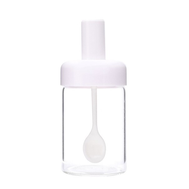 Pote de tempero com colher C309 branco