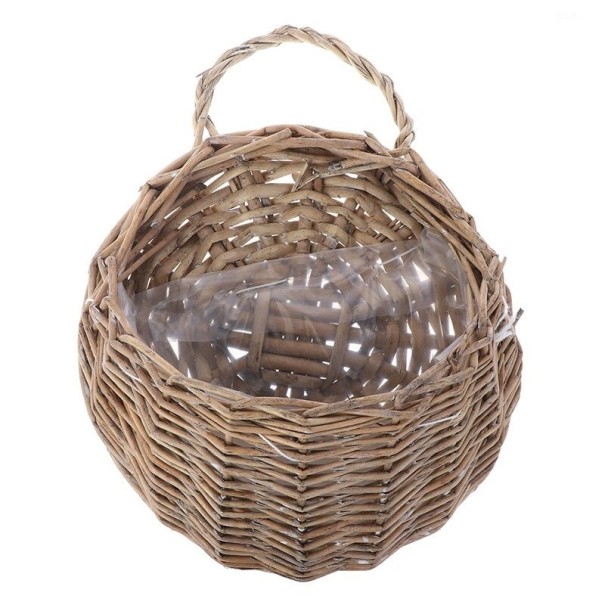 Pots de fleurs suspendus en osier 2