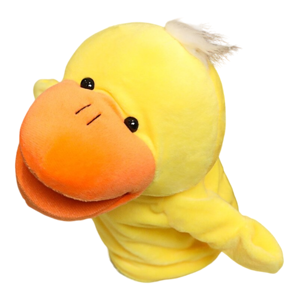 Poupée à doigt canard en peluche 1