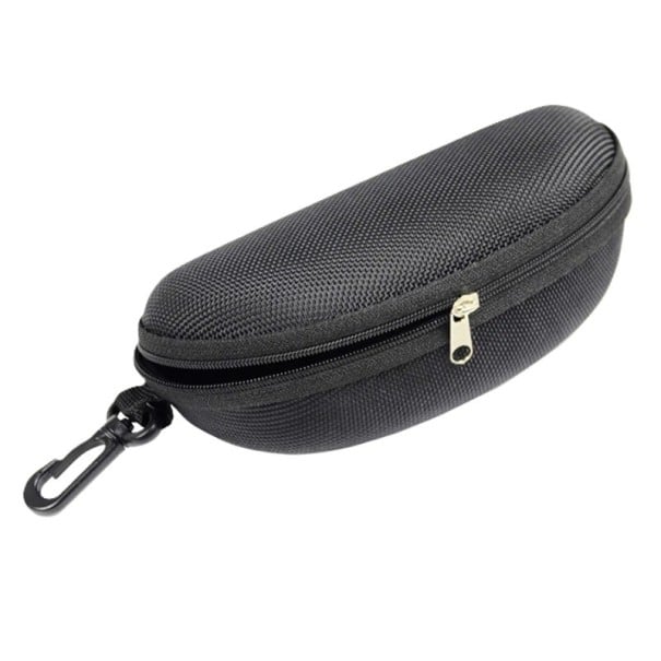 Pouzdro na brýle Tvrdý box na zip 17 x 9 cm S karabinou na zavěšení Na sluneční i dioptrické brýle Cestovní ochranný obal do kabelky černá