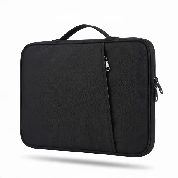 Pouzdro na notebook 13 palců S uchem a přední kapsou 35 x 25,4 cm Polstrovaný nylonový obal na zip Pro MacBook Air i Pro černá