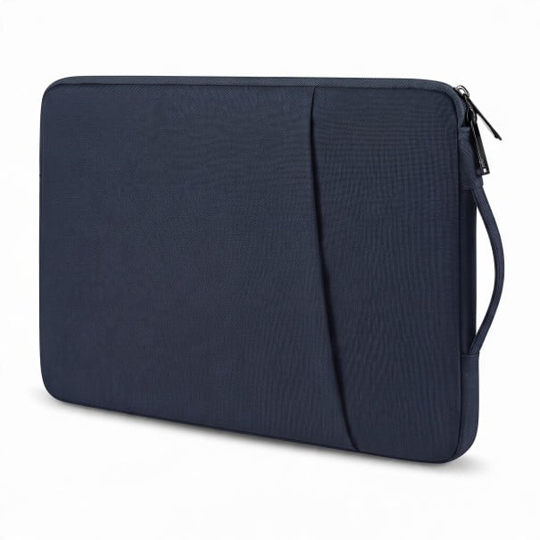 Pouzdro na notebook 14 až 15,4 palce S bočním uchem a přední kapsou na zip 38,5 x 27 x 3 cm Vodoodpudivé Pro MacBook Pro tmavě modrá