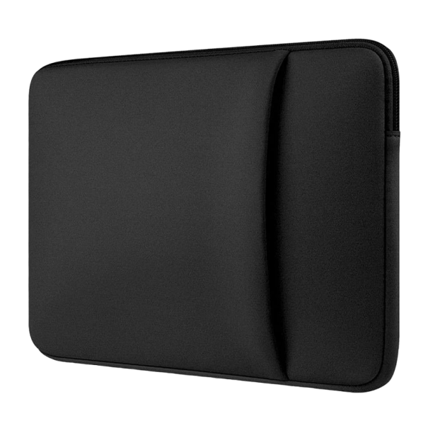 Pouzdro na notebook s postranní kapsou pro MacBook, HP, Xiaomi, Dell 15,6 palců, 38,5 x 29 x 1,5 cm černá