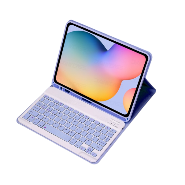 Pouzdro na tablet s klávesnicí Samsung Galaxy Tab S8+ 12,4" světle fialová