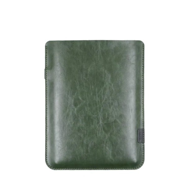Pouzdro na tablet ultratenké lesklé 19,5 x 26 cm umělá kůže boční slot na pero zasouvací obal do batohu i tašky na cesty i do školy zelená