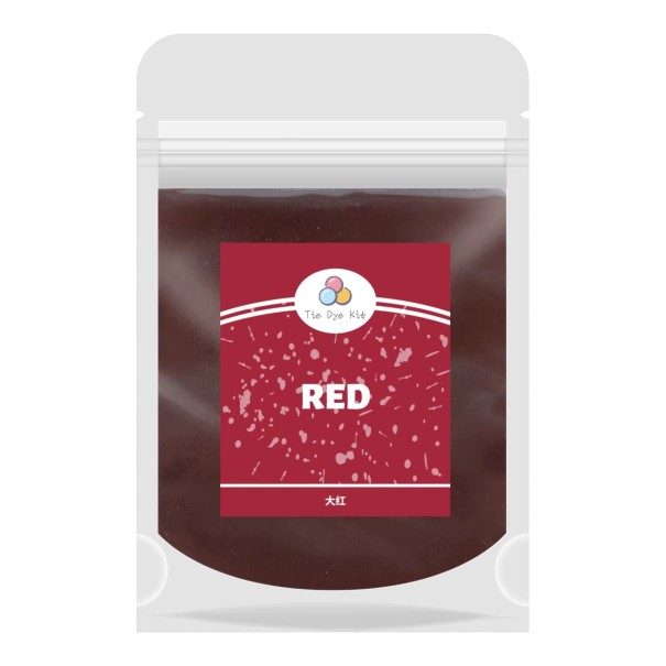 Powder Dye for Textiles 10 g Tie-Dyeing and Clothing Renovation Non-Toxic Formula Without Highly Hazardous Chemicals For Cotton Linen red
