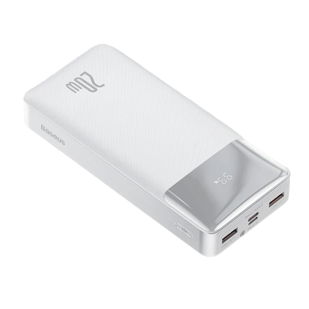 Power bank Micro USB-vel és USB-C-vel 20000 mAh 20 W fehér