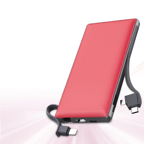 Powerbank 10000 mAh med kabel