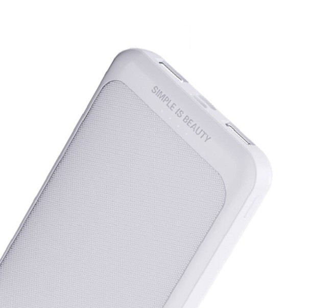 Powerbank 10000 mAh med PD-opladning hvid