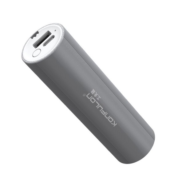Powerbank 5000 mAh med LED-lys K285 grå