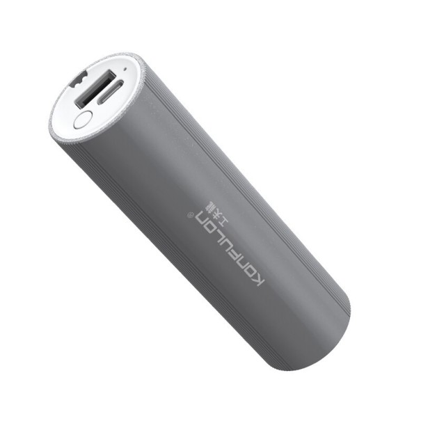 Powerbank 5000 mAh mit LED-Licht K285 grau