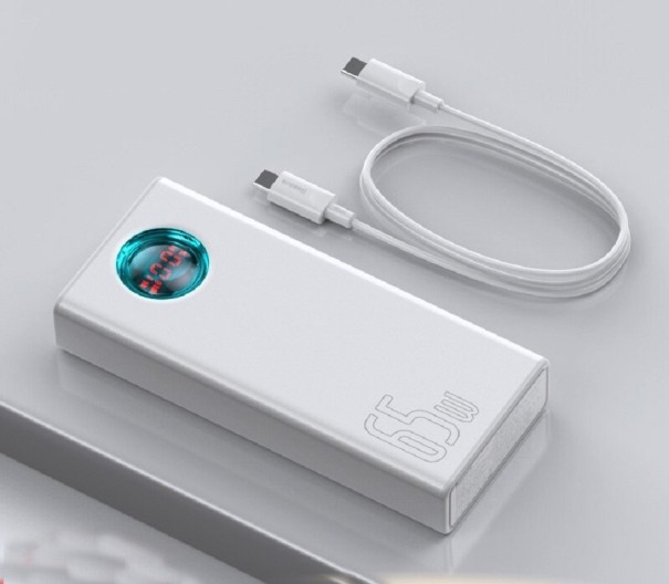 Powerbank 65W (PD3.0 + QC3.0) 30000mAh hvid