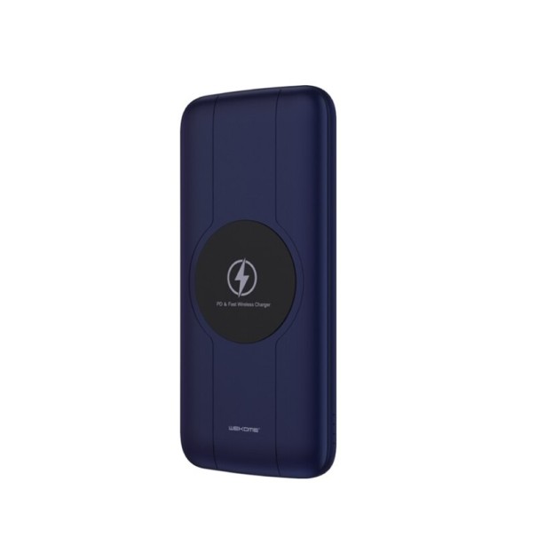 Powerbank com carregamento sem fios 10000 mAh azul