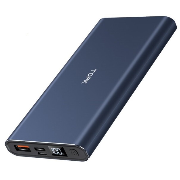 Powerbank με γρήγορη φόρτιση PD QC 3.0 10000 mAh σκούρο μπλε