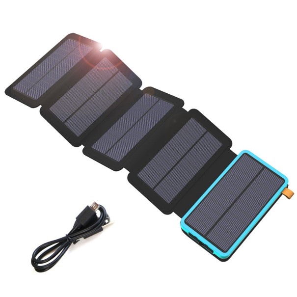 Powerbank mit Solarmodulen 20000 mAh blau