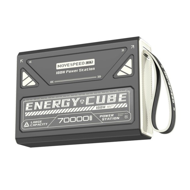 Powerbank portatile Ricarica rapida 140 W 70000 mAh Display digitale Cinturino da polso Grigio Per viaggi campeggio e lavoro sul campo 1