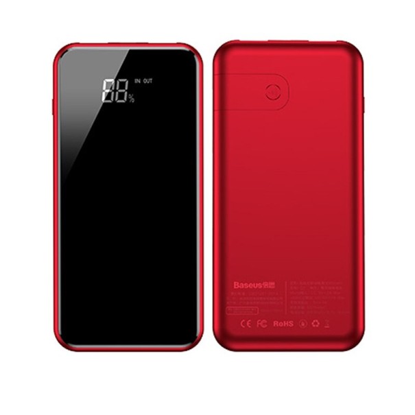 Powerbank senza fili 8000 mAh rosso
