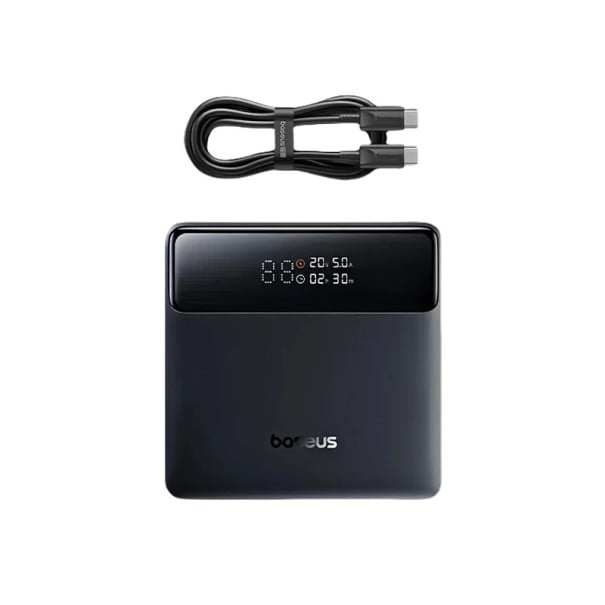 Powerbanka Rychlonabíjení 100 W 20000 mAh Inteligentní digitální displej Ultratenká tloušťka 1,7 cm Černá Pro cesty i práci mimo kancelář 1