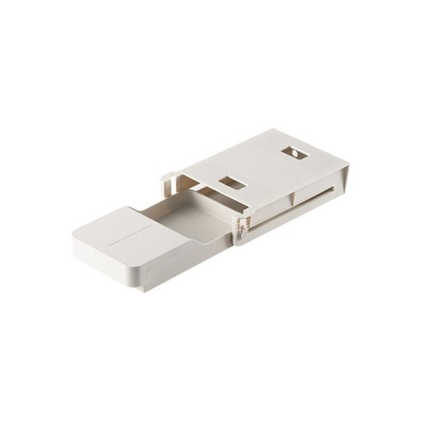 Pöydän alla oleva itsekiinnittyvä laatikko 22,5 x 16,3 cm kermanvärinen