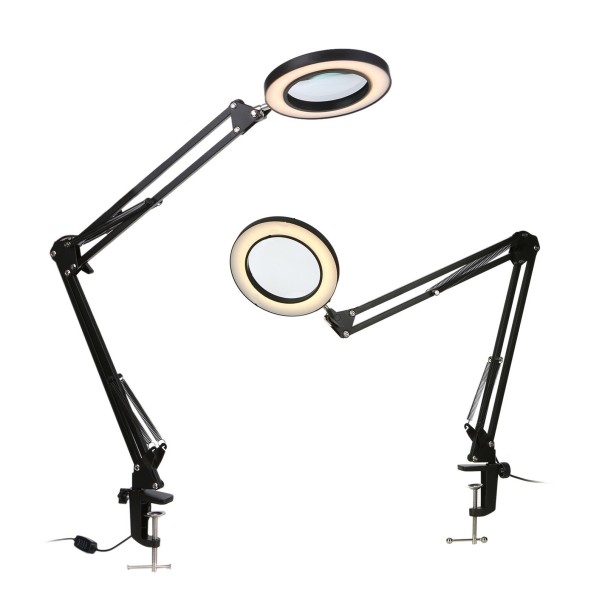 Pracovná lampa s lupou