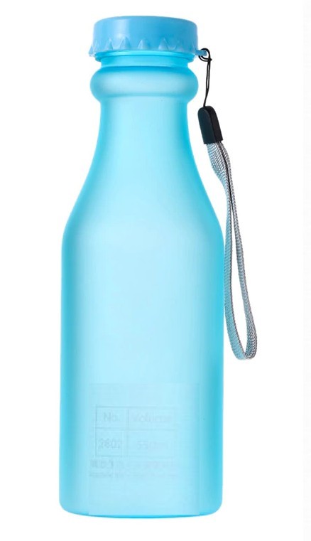 Práctica botella de agua con correa J3172 azul claro