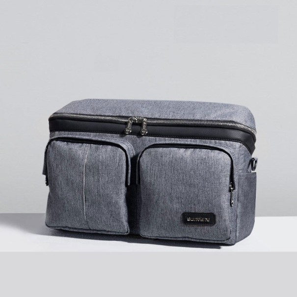 Práctico bolso cambiador para cochecito gris S