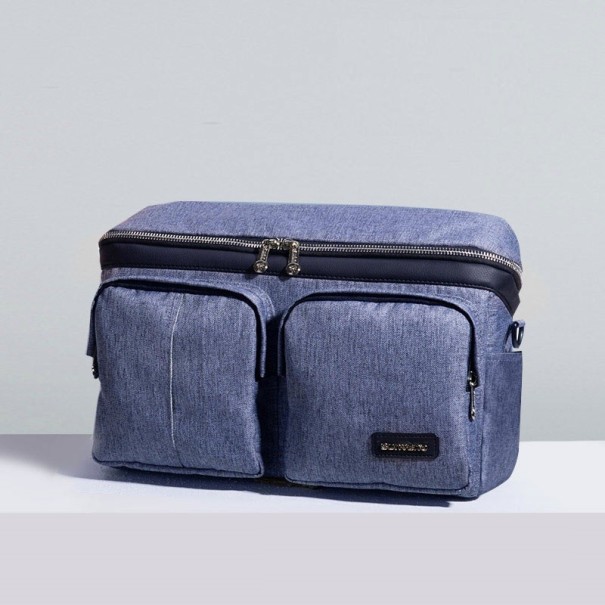 Praktikus pelenkázó táska kék L