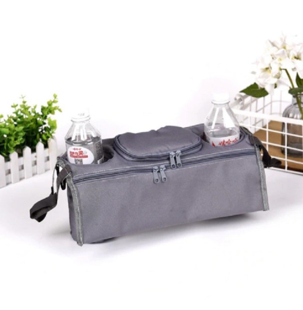 Praktische kinderwagen organizer J2711 grijs