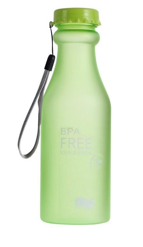 Praktische Wasserflasche mit Riemen J3172 grün