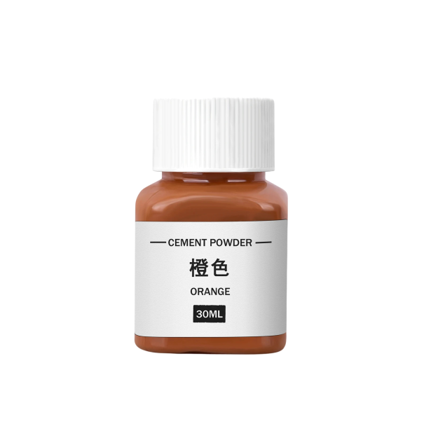 Práškový pigment na farbenie cementu a betónu 30 ml koncentrované farbivo pre DIY odlievanie dekorácií podložiek kvetináčov a hobby tvorenie oranžová