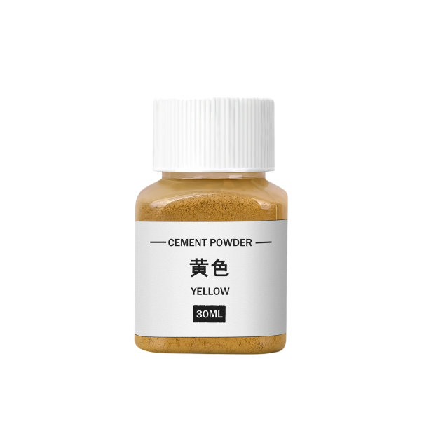 Práškový pigment na farbenie cementu a betónu 30 ml koncentrované farbivo pre DIY odlievanie dekorácií podložiek kvetináčov a hobby tvorenie žltá