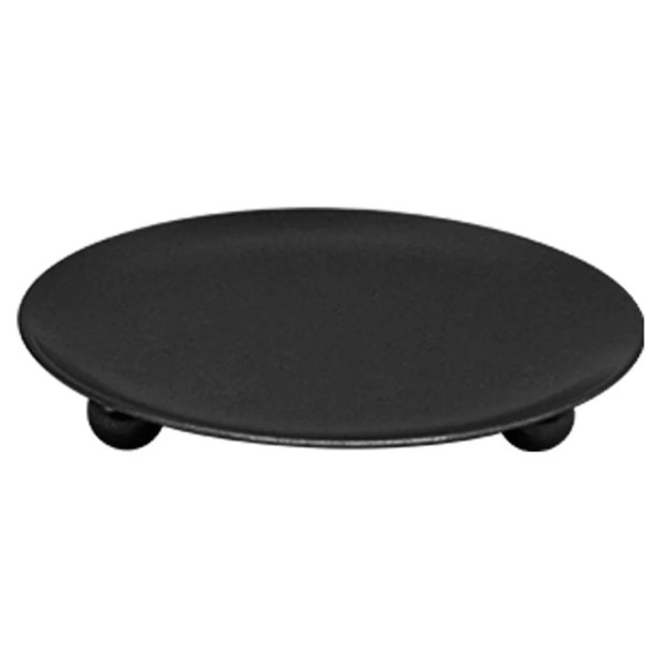 Prato metálico para vela diâmetro 11 cm Base decorativa para vela proteção de superfícies decoração de interiores preto