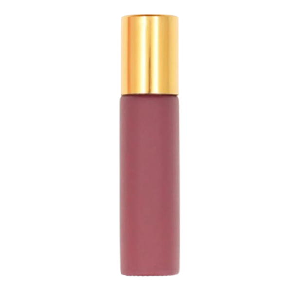 Prázdný roll-on flakon 10 ml 6,4 × 2 cm skleněná lahvička s ocelovým rollerem pro aplikaci parfému oleje nebo kosmetiky červená