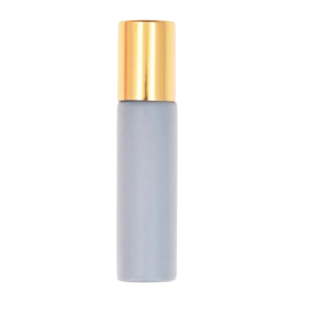 Prázdný roll-on flakon 10 ml 6,4 × 2 cm skleněná lahvička s ocelovým rollerem pro aplikaci parfému oleje nebo kosmetiky světle modrá