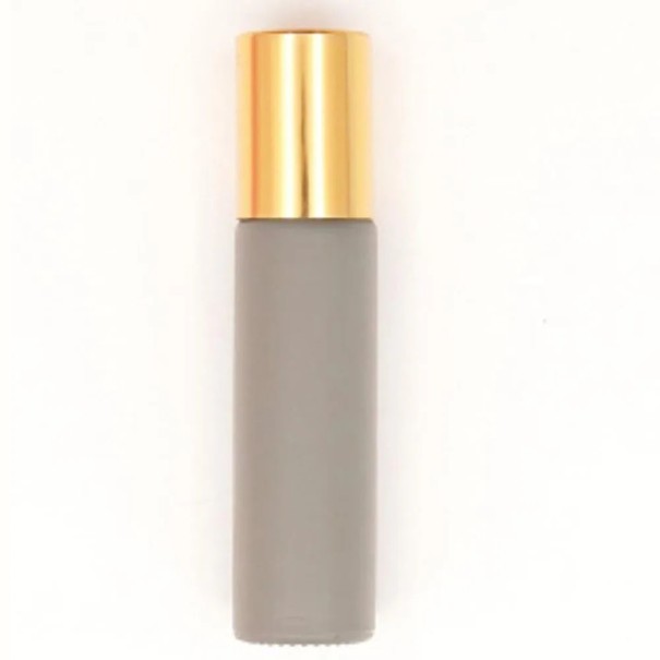 Prázdný roll-on flakon 5 ml 6,4 × 2 cm skleněná lahvička s ocelovým rollerem na parfém olej nebo sérum pro cestování šedá