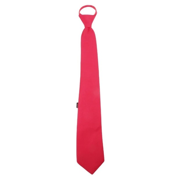 Pre-tied Unisex Zip Tie 43.5 x 8 cm Solid Colour Tie Elegant Tie for Men and Women Easy Fastening Quick to Put On wine red