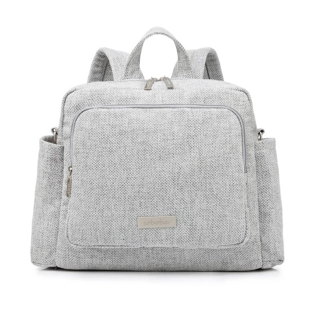 Přebalovací batoh 34 x 32 x 12 cm Hrubě tkaná přebalovací taška pro maminky Cestovní batoh z textilie Voděodolný víceúčelový vak šedá