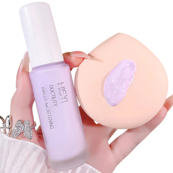 Prebase natural transparente debajo del maquillaje Base iluminadora Base natural para unificar el tono de la piel e hidratarla antes morado