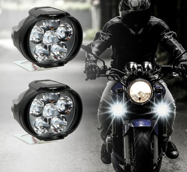 Predné LED svetlo na motocykel 2 ks 1