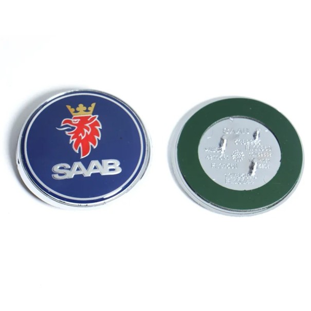 Přední znak SAAB Emblém 68mm Kulatá samolepka různé barvy Logo na kapotu Auto doplněk pro vozy SAAB 9-3 9-5 93 95 modrá