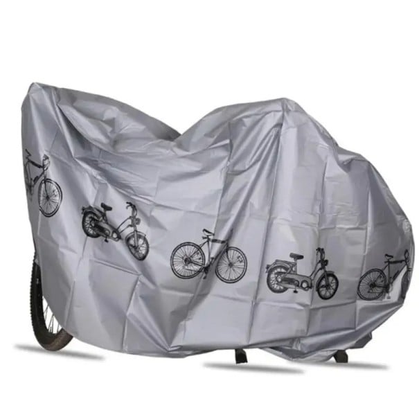 Prelată impermeabilă gri pentru bicicletă și motocicletă 200 x 100 cm, pentru exterior, împotriva soarelui, ploii și prafului, cu protecție UV. Husă 1