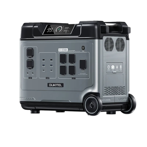 Přenosná elektrárna OUKITEL S výkonem 4000 W a funkcí UPS 5120 Wh LiFePO4 Šedočerná Na kempování i záložní napájení domácnosti a dílny 1