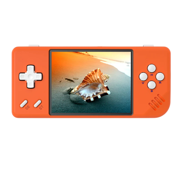 Přenosná herní konzole RG28XX 64GB s IPS displejem Linux HDMI WiFi Bluetooth kapesní retro konzole s 5516 hrami oranžová