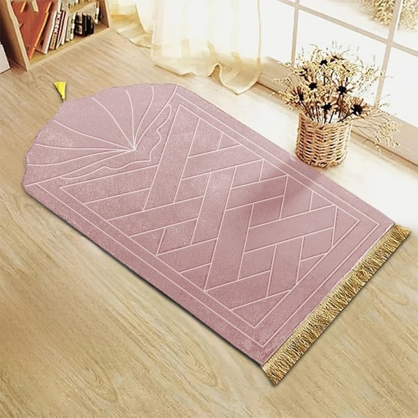 Přenosná modlitební podložka 110 x 65 cm Protiskluzová skládací podložka na modlitbu Lehká cestovní podložka Vhodná na doma i ven růžová